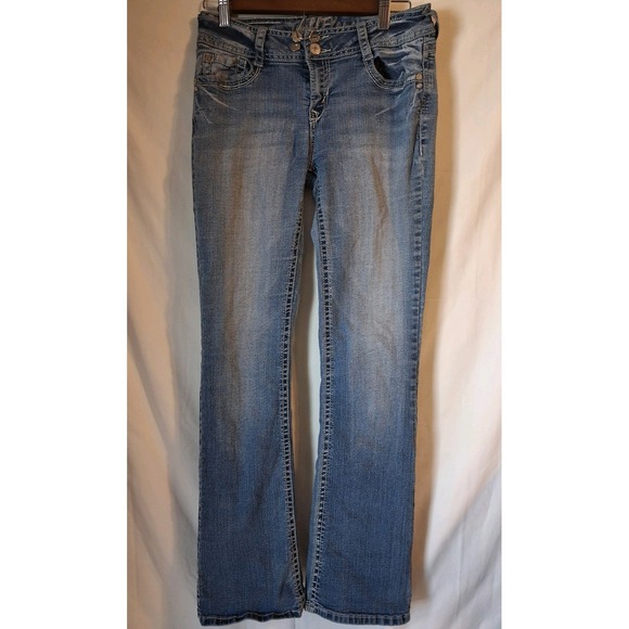 Wallflower Jeans Denim - Wallflower Light Wash Jeans Size 7 Boot Cut Faded